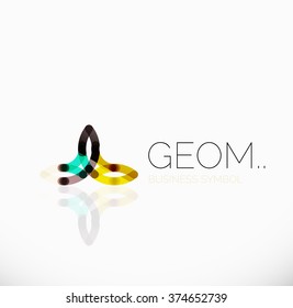 Logo, linear abstract geometric icon