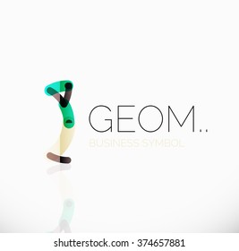Logo, linear abstract geometric icon