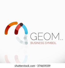 Logotipo, icono geométrico abstracto lineal