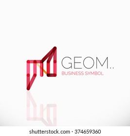 Logo, linear abstract geometric icon