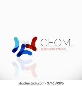 Logotipo, icono geométrico abstracto lineal