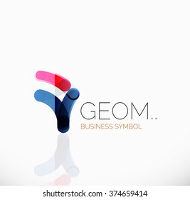 Logo, linear abstract geometric icon