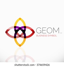 Logotipo, icono geométrico abstracto lineal