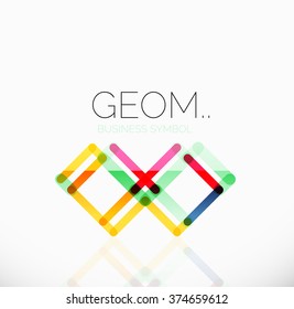 Logo, linear abstract geometric icon