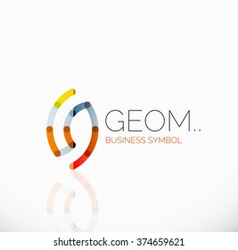 Logotipo, icono geométrico abstracto lineal