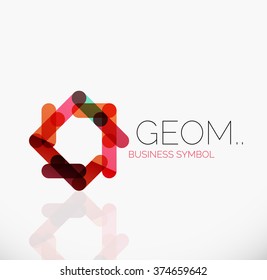 Logotipo, icono geométrico abstracto lineal