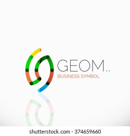 Logo, linear abstract geometric icon