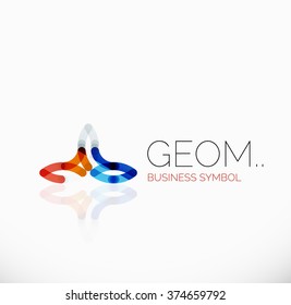 Logo, linear abstract geometric icon
