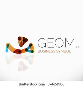 Logotipo, icono geométrico abstracto lineal