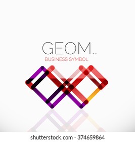 Logo, linear abstract geometric icon