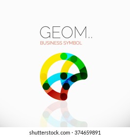 Logo, linear abstract geometric icon