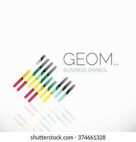 Logo, linear abstract geometric icon