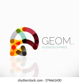 Logotipo, icono geométrico abstracto lineal
