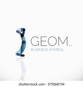 Logo, linear abstract geometric icon