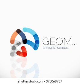 Logo, linear abstract geometric icon