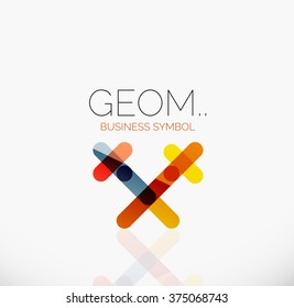 Logo, linear abstract geometric icon