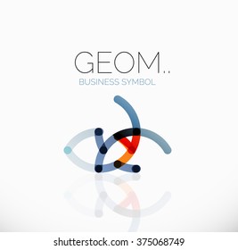 Logotipo, ícone geométrico abstrato linear