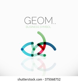 Logo, linear abstract geometric icon