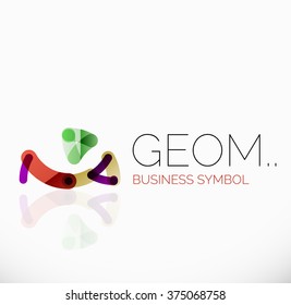 Logotipo, icono geométrico abstracto lineal