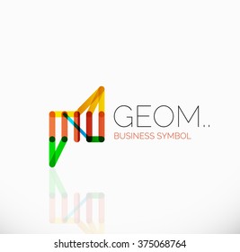 Logo, linear abstract geometric icon