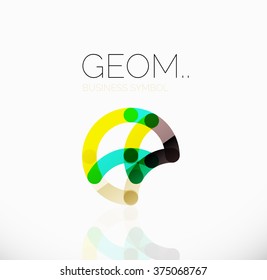 Logotipo, icono geométrico abstracto lineal