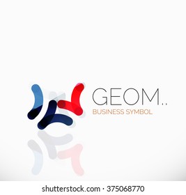 Logotipo, icono geométrico abstracto lineal