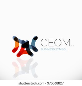 Logo, linear abstract geometric icon