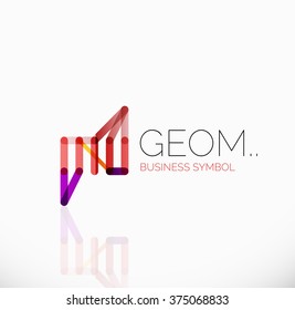 Logo, linear abstract geometric icon