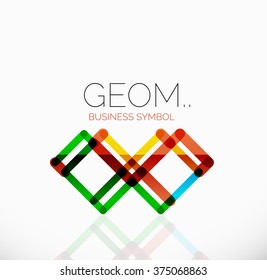 Logotipo, icono geométrico abstracto lineal