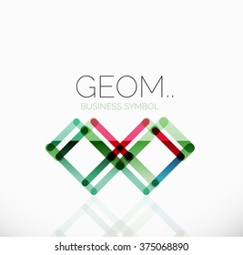 Logo, linear abstract geometric icon