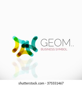 Logo, linear abstract geometric icon