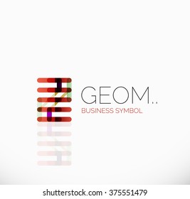 Logo, linear abstract geometric icon