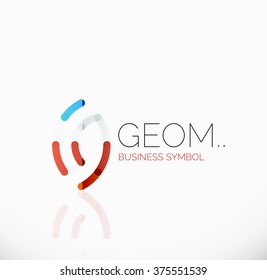 Logotipo, icono geométrico abstracto lineal