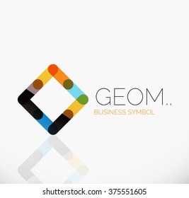 Logo, linear abstract geometric icon
