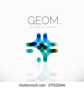 Logotipo, icono geométrico abstracto lineal