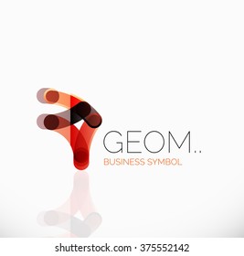 Logo, linear abstract geometric icon