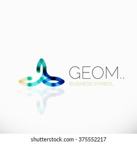 Logotipo, icono geométrico abstracto lineal