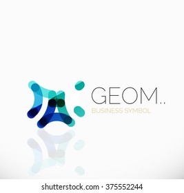 Logotipo, ícone geométrico abstrato linear