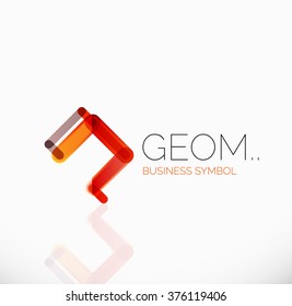 Logo, linear abstract geometric icon