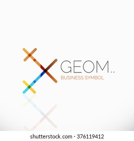 Logo, linear abstract geometric icon