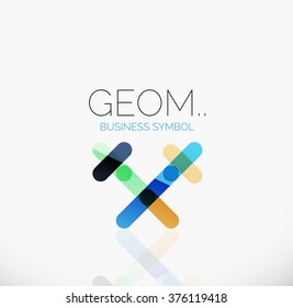Logo, linear abstract geometric icon