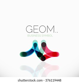 Logo, linear abstract geometric icon