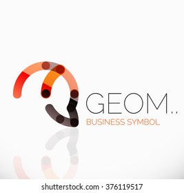 Logotipo, ícone geométrico abstrato linear