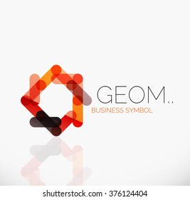 Logo, linear abstract geometric icon