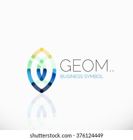 Logo, linear abstract geometric icon