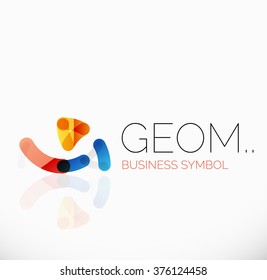 Logo, linear abstract geometric icon