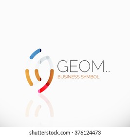 Logo, linear abstract geometric icon