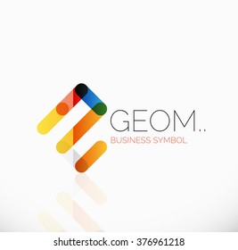 Logo, linear abstract geometric icon