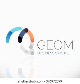 Logo, linear abstract geometric icon