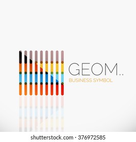 Logo, lineares abstraktes geometrisches Symbol